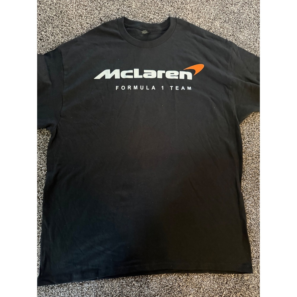 McLaren Formula 1 Team Graphic T-Shirt XL Black Gildan Heavy Cotton Racing Tee